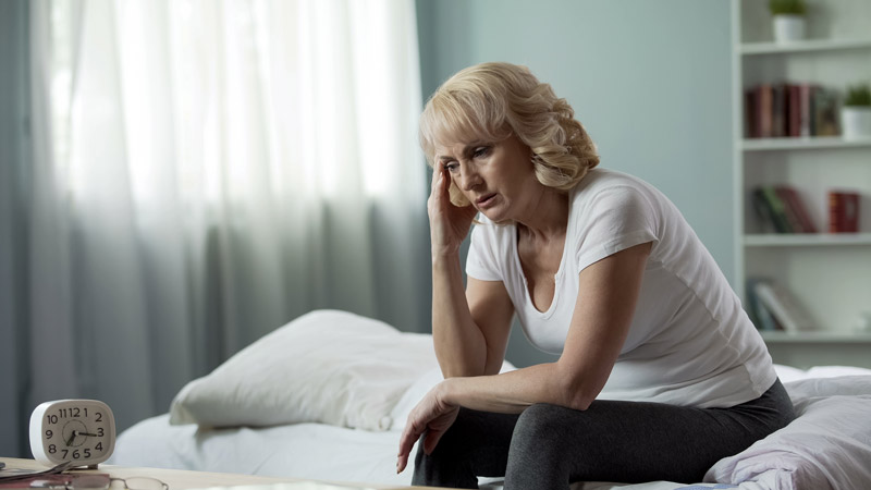 Woman Keeping Menopausal Symptoms to Herself